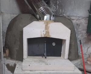 Forno a legna prefabbricato in refrattario per pizza piano cottura 110 cm Croccante VZF-2