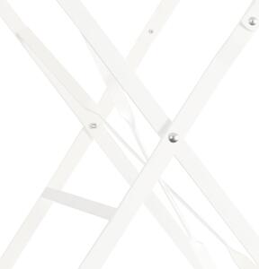 Tavolo da giardino Flora NATERIAL struttura e superficie in acciaio bianco per 2 persone Ø 60 cm