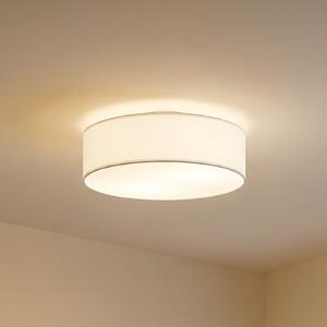 Plafoniera Lindby, Sebatin, dimmerabile, Beige, Camera da letto, Tessuto / Tessile, Moderno
