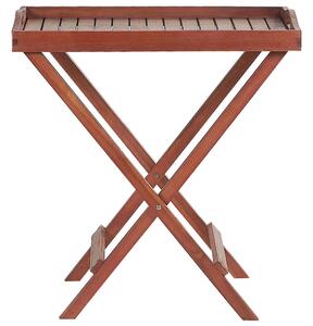 Set da bistrot da giardino in legno di acacia chiaro tavolo 2 sedie con schienale regolabile pieghevole in stile rustico Beliani