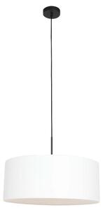 Lampada a sospensione, tessuto bianco, nero, D 50 cm