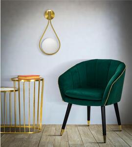 Lampada, Applique Da Muro in metallo dorato opaco GLAMY DROP Dimensioni 24x20x52 cm Linea forma di goccia colore oro