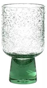 Pomax Home Collection Set 2 Bicchieri Stele in Vetro Trasparente Verde ø 7,2xH12 cm