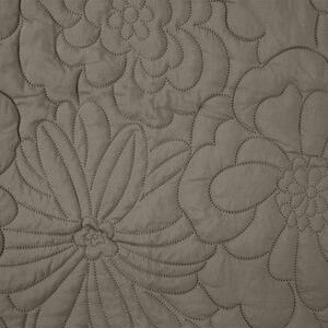 Copriletto beige opaco con stampa floreale Larghezza: 230 cm | Lunghezza: 260cm