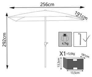 MARITUS - ombrellone da giardino palo centrale 2 x 3 m