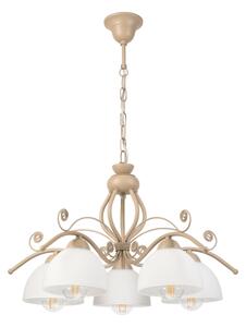 Brilagi - Lampadario a catena ANTICO MODERN 5xE27/60W/230V beige