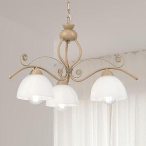 Brilagi - Lampadario con catena ANTICO MODERN 3xE27/60W/230V beige