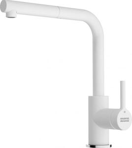 Franke Lina L miscelatore da cucina bianco polare con bocca estraibile 115.0728.485