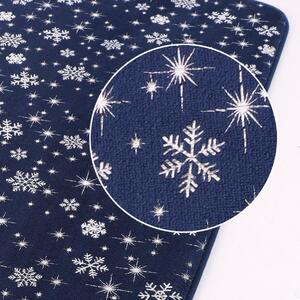 Tappeto antiscivolo rettangolare Christmas in 100% poliestere blu 75 x 45 cm