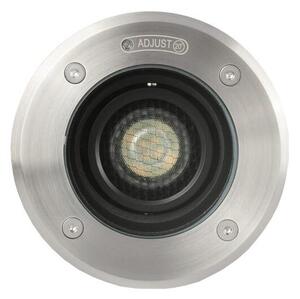 FARO 70310 - Faretto da incasso calpestabile per esterni GEISER 1xGU10/8W/230V IK08 IP67 acciaio inox