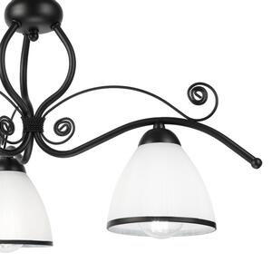Lampadario a plafone RETRO 3xE27/60W/230V nero/bianco