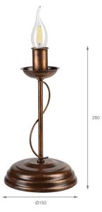 Lampada da tavolo ANTON 1xE14/60W/230V bronzo