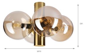 Plafoniera SFERIO 4xE14/5W/230V ottone/beige fumé