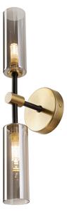 Lampada da parete TESSA 2xG9/5W/230V ottone/nero fumé