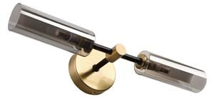 Lampada da parete TESSA 2xG9/5W/230V ottone/nero fumé