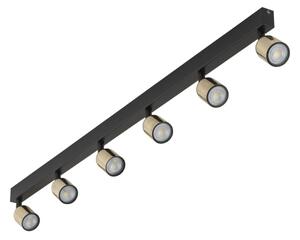 Faretto LED TOP 6xGU10/10W/230V nero/oro