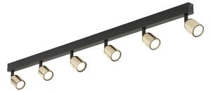 Faretto LED TOP 6xGU10/10W/230V nero/oro