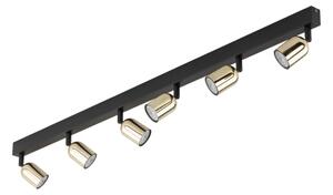 Faretto LED TOP 6xGU10/10W/230V nero/oro