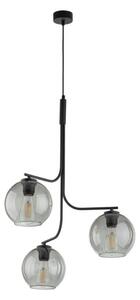 Lampada a sospensione con cavo CESAR 3xE27/15W/230V nero/grigio fumé