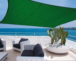 Vela ombreggiante 300x400 cm in polietilene ad alta densità Garden Deluxe Collection Praiano - Green