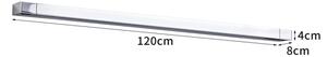 Brilagi - Illuminazione LED per specchio da bagno AQUA LINE LED/36W/230V 120 cm IP44 cromato lucido