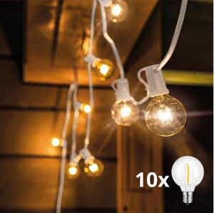 Brilagi - Catena decorativa LED da esterno GIRLANDA 10xE12 8m bianco IP44 bianco caldo