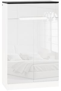 HOMCOM Armadio Scarpiera Slim da 12 Paia per Ingressi e Corridoi con 3Ripiani Regolabili e Cassetto, in Truciolato Bianco, 60x32x100 cm|Aosom Italy