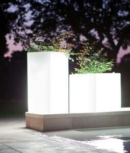 Cubo fioriera LED multicolor da esterno in polipropilene con luce a risparmio energetico