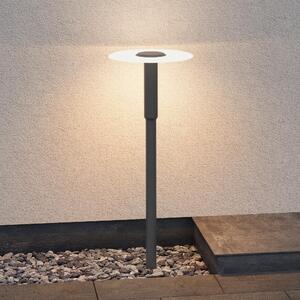 Doporro Lampione da Giardino LED Design Moderno, Paletto Esterno IP65 con Luce Soffusa 3000K, H80cm in Alluminio Antracite, Illuminazione Elegante per Vialetti, Cortili e Ingressi
