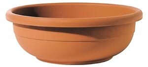 Vaso tondo a ciotola in resina color terracotta da giardino Aurora Telcom - Ø20xH7.5 cm