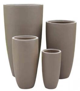 Set di 4 vasi Orchidea in Fibra di argilla Marrone