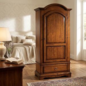 CHRISTIAN - armadio 1 anta in legno massellox196