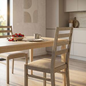 BEATRIX - sedia moderna in legno con seduta in stoffa