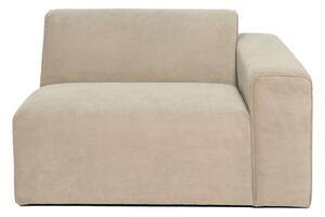 Modulo divano in velluto a coste beige (angolo destro) Sting - Scandic
