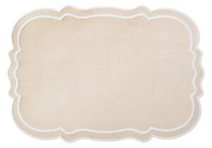Set 4 tovagliette in cotone beige forma sagomata cm 48x33