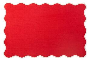 Set 4 tovagliette in cotone e lino rosse cm 45x30