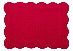 Set 4 tovagliette in cotone trapuntate rosse cm 45x33