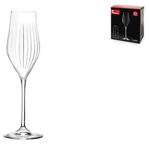 Set 6 calici flute Timeless News in vetro sonoro trasparente cl 23