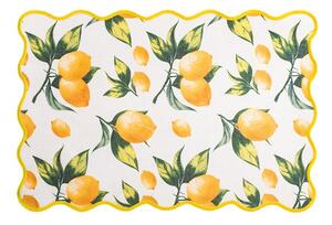 Set 4 tovagliette Capri in poliestere e lino decorate forma rettangolare cm 48x33