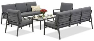 Set di mobili da giardino di lusso Vigo Coffee 8 antracite Garden Point