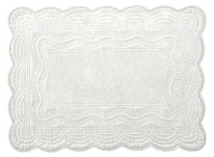 Set 4 tovagliette in cotone trapuntate bianche cm 45x33
