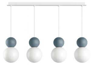 Lampadario moderno top light cottage 1228 s4 r g9 led vetro metallo - Top Light