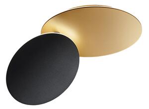 Plafoniera classica perenz drum 8232 or lc 43w led 3440lm metallo oro nero orientabile inclinabile - Perenz