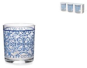 Set 3 bicchieri Paxos in vetro decorato cc 225