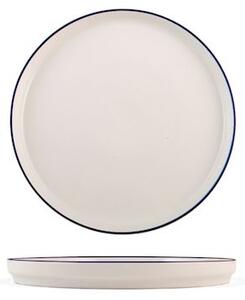 Set 6 piatti pane Essence in porcellana decorata blu cm 20