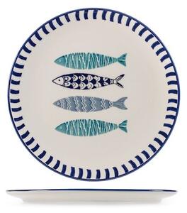 Set 6 piatti piani Mediterraneo in ceramica decorata cm 26
