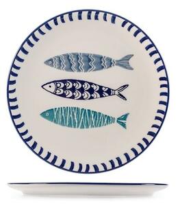 Set 6 piatti frutta Mediterraneo in ceramica decorata cm 20