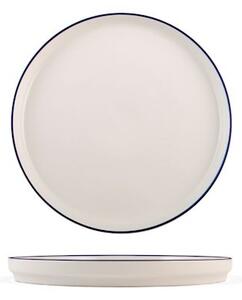 Set 6 piatti frutta Essence in porcellana decorata blu cm 23