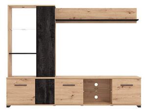 PAULIE - parete attrezzata soggiorno quattro ante moderna minimal in legno