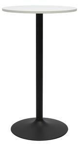 Tavolo alto design rotondo bianco e nero D60 cm CALISTA
